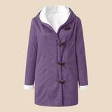 Varm dametrench med hætte og blød fleeceforing