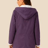 Varm dametrench med hætte og blød fleeceforing