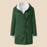 Varm dametrench med hætte og blød fleeceforing