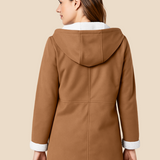 Varm dametrench med hætte og blød fleeceforing