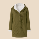 Varm dametrench med hætte og blød fleeceforing