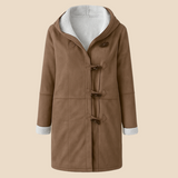 Varm dametrench med hætte og blød fleeceforing