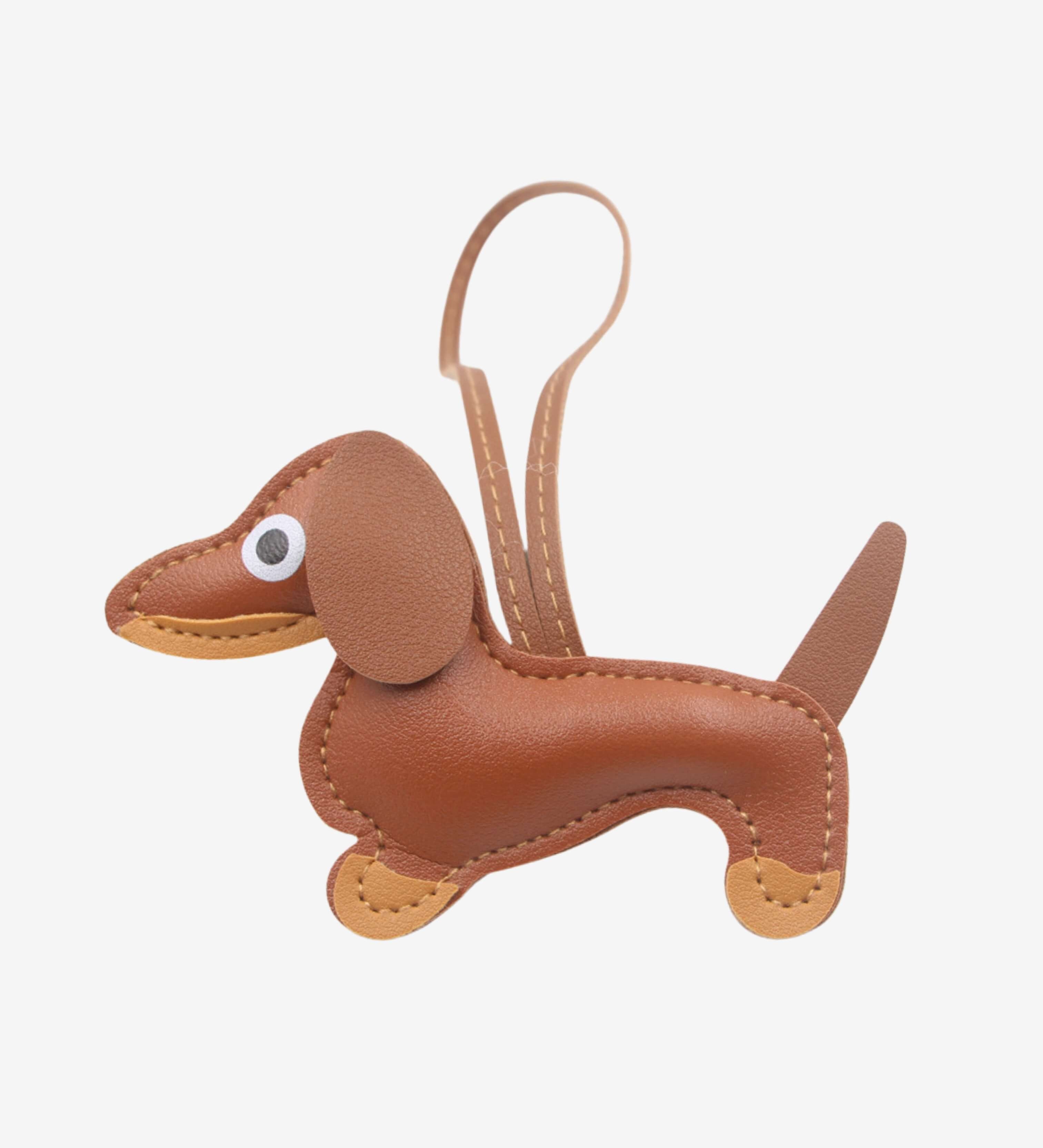 Gravhund Vedhæng – Sødt Taskeaccessory i Læderlook