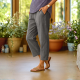 Lette damebukser med elastisk talje og afslappet pasform