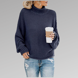 Strikket Rullekrave Sweater med Afslappet Pasform