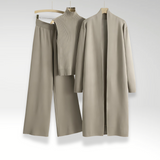 Elegant 3-Delt Blazer Sæt med Vest og Bukser – Moderne Power Look