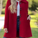 Elegant damefrakke med klassisk snit og varme komfort til efterår og vinter