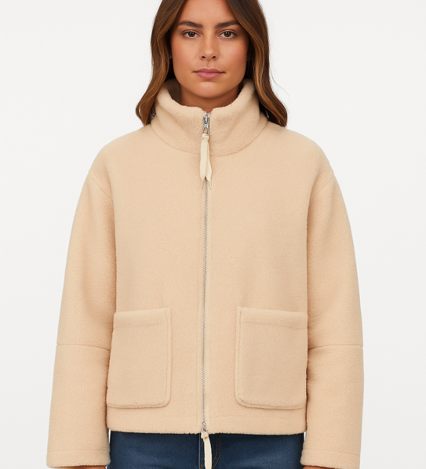 Teddy fleece jakke – varm, blød og stilfuld