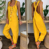 Jumpsuit med Knudedetaljer og Afslappet Pasform