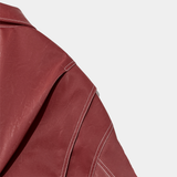 Oversized Læderlook Jakke med Moderne Pasform
