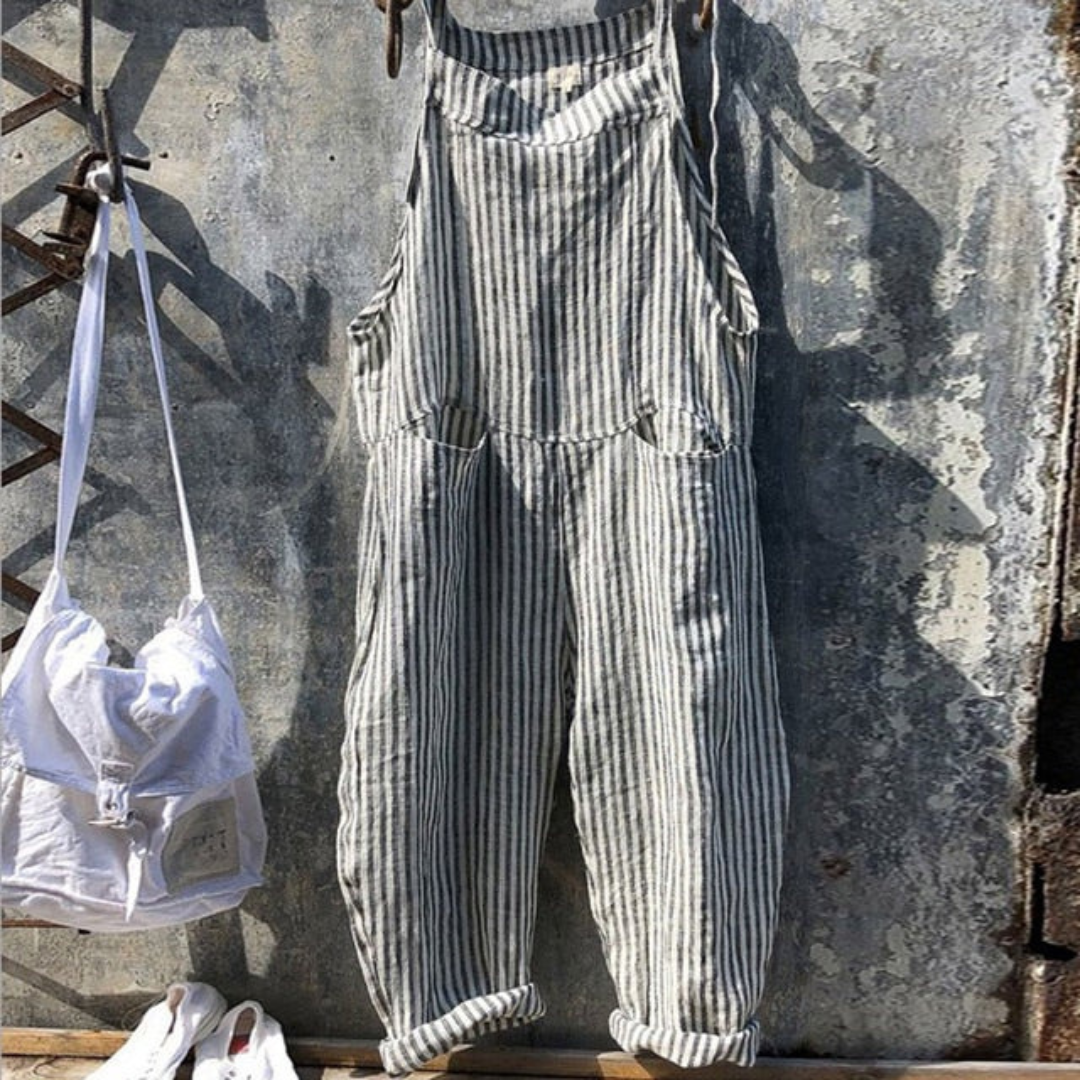 Ternet Dungaree Jumpsuit med Bindestropper og Lommer