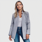 Åben Blazer med Minimalistisk Krave til Kvinder