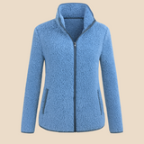 Blød fleecejakke til kvinder med varmende teddystruktur