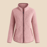 Blød fleecejakke til kvinder med varmende teddystruktur