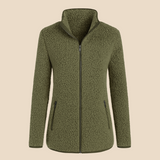 Blød fleecejakke til kvinder med varmende teddystruktur