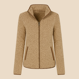 Blød fleecejakke til kvinder med varmende teddystruktur