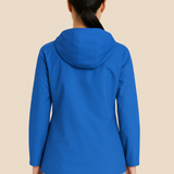 Vandtæt damejakke med hætte og varm fleeceforing