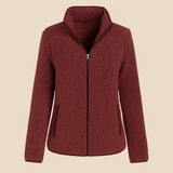 Blød fleecejakke til kvinder med varmende teddystruktur