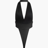 To-delt Halterneck Sæt med Knyttet Mini Nederdel – Night Luxe Look