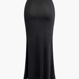 To-delt Sæt med Corsettop og Lang Nederdel – Elegant Silhuet