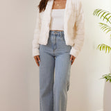 Kort faux fur jakke til kvinder – elegant og blød pelsjakke til hverdag og fest