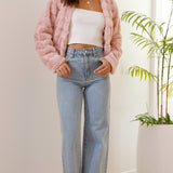 Kort faux fur jakke til kvinder – elegant og blød pelsjakke til hverdag og fest