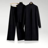 Elegant 3-Delt Blazer Sæt med Vest og Bukser – Moderne Power Look