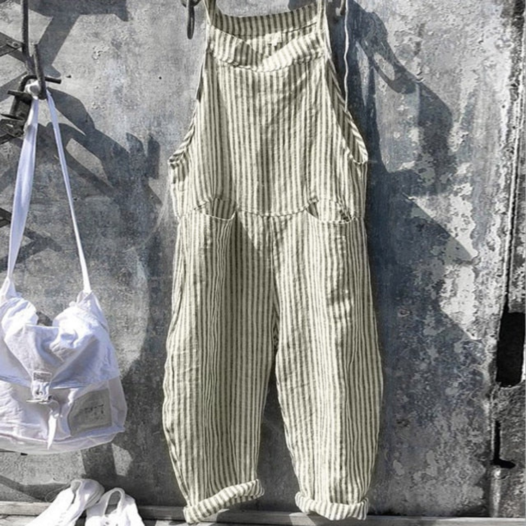 Ternet Dungaree Jumpsuit med Bindestropper og Lommer