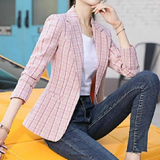 Elegant dame blazer i ternet design