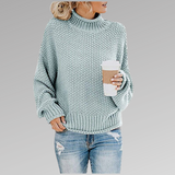 Strikket Rullekrave Sweater med Afslappet Pasform