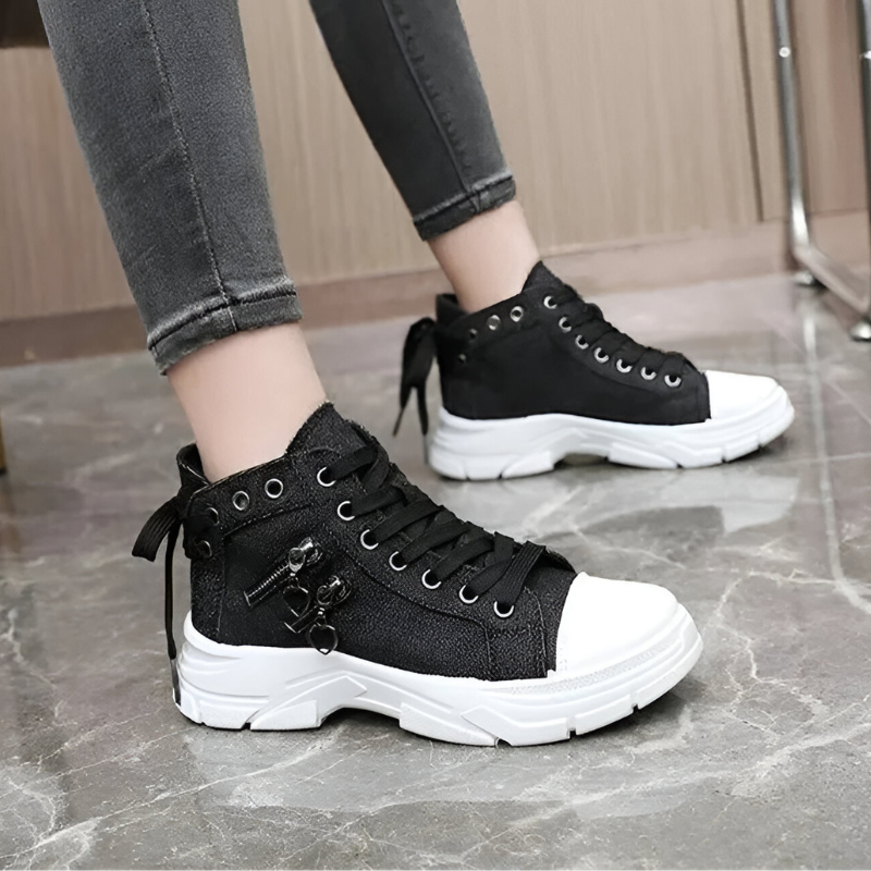 Høje Sneakers med Chunky Sål og Dekodetaljer