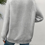 Sweatshirt med Hjertemotiv og Afslappet Pasform
