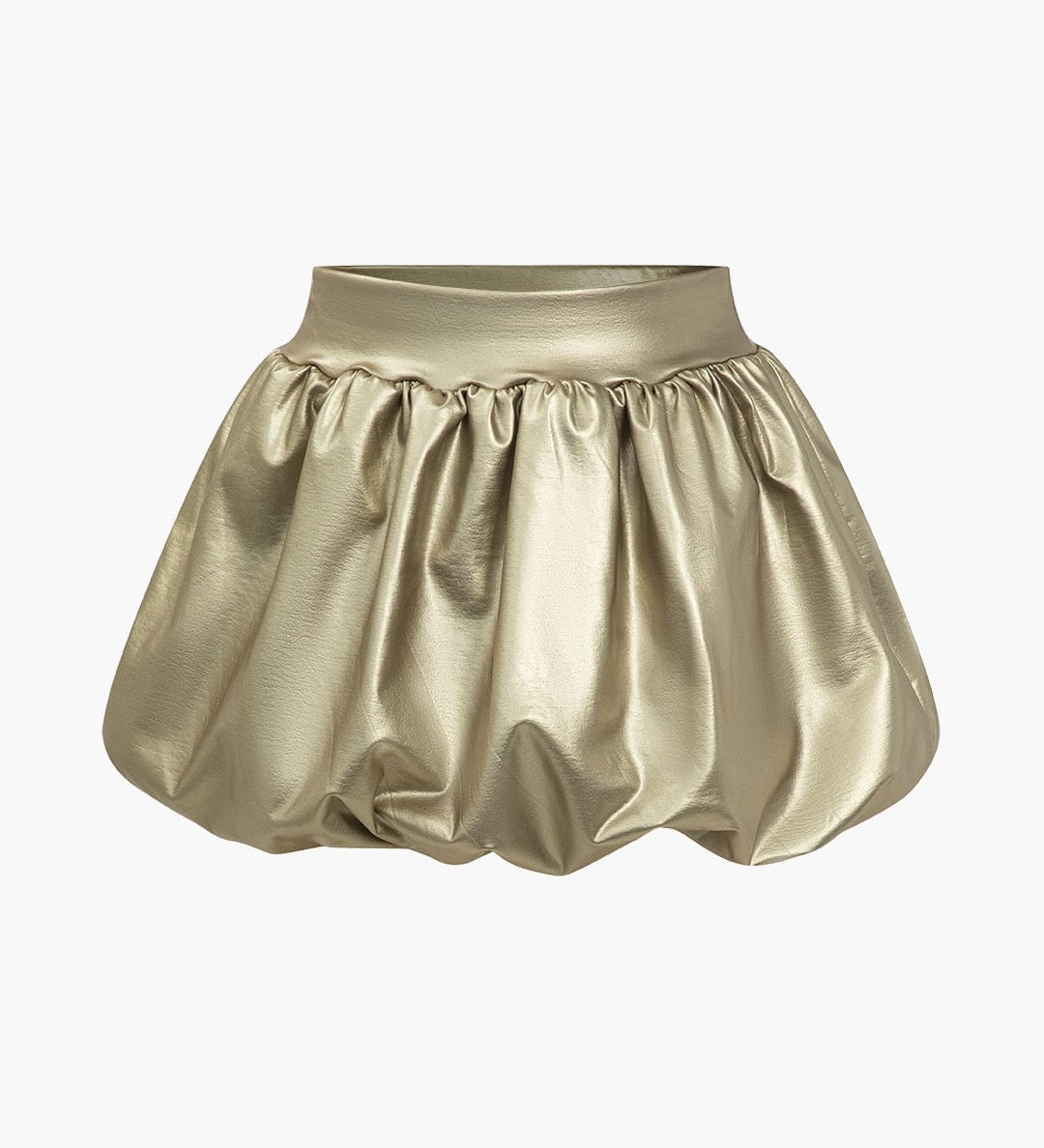 Ballonformet Mini Nederdel i Læderlook – Voluminøs Party Style