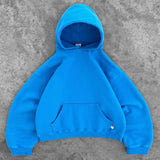 Oversized cropped hoodie med blød kvalitet og trendy pasform