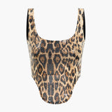 To-delt Leopard Sæt med Corsettop og Mini Nederdel – Party Glam