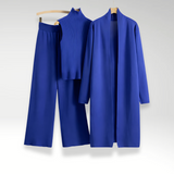 Elegant 3-Delt Blazer Sæt med Vest og Bukser – Moderne Power Look