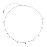 Sølv choker halskæde med små perler – minimalistisk og elegant design