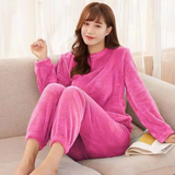 Blødt hygge sæt med langærmet trøje og bukser