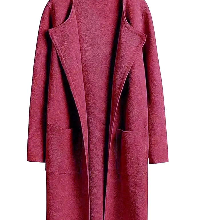 Lang Åben Cardigan med Elegant Pasform