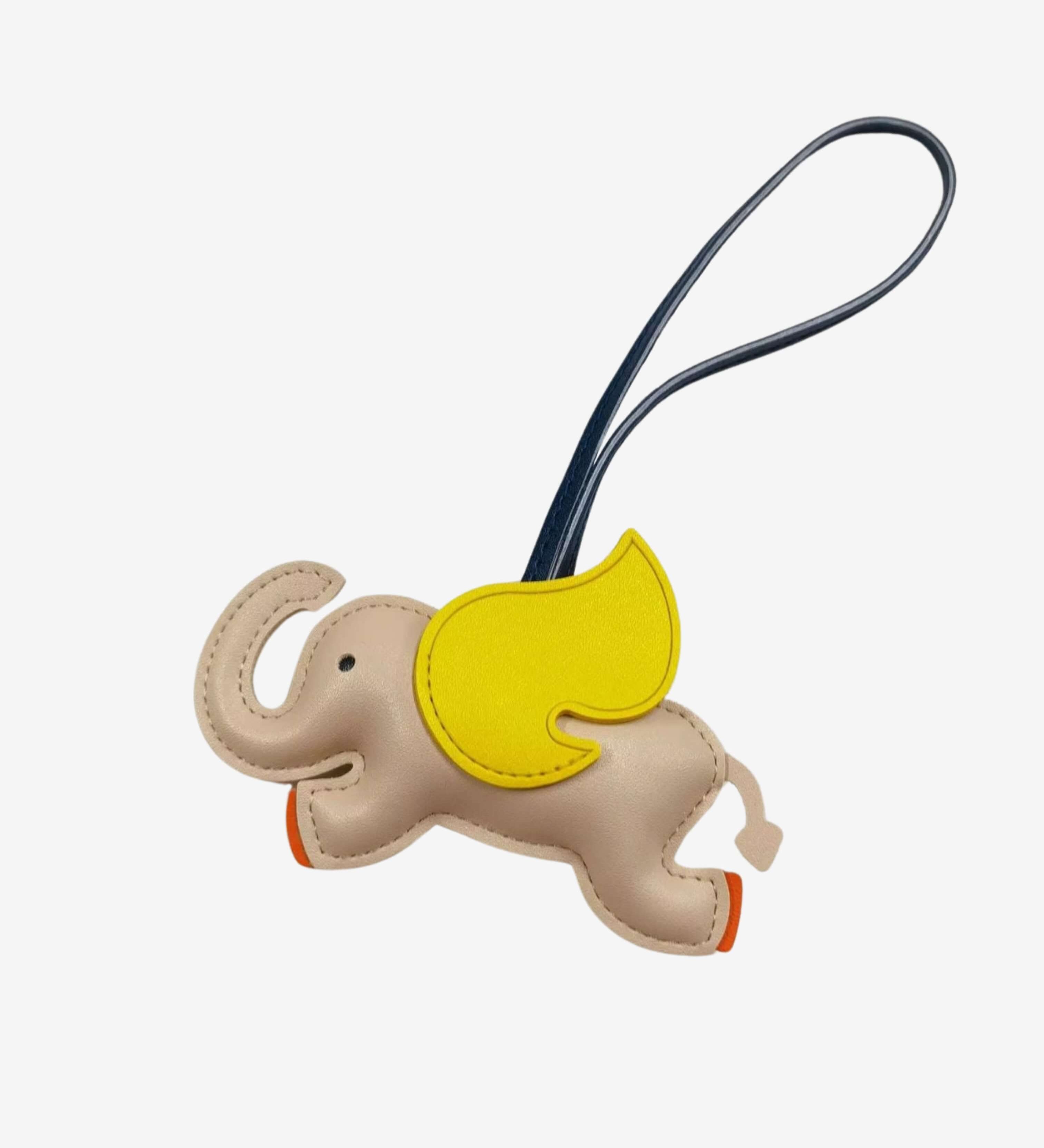 Elefant Vedhæng – Farverigt Taskeaccessory med Vinger