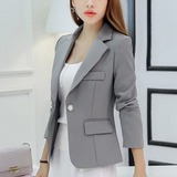 Elegant dame blazer med enkelt knaplukning