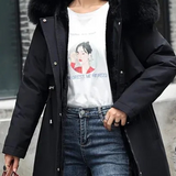 Lang Vinterfrakke med Faux Fur Foring og Elegant Hverdagsstil