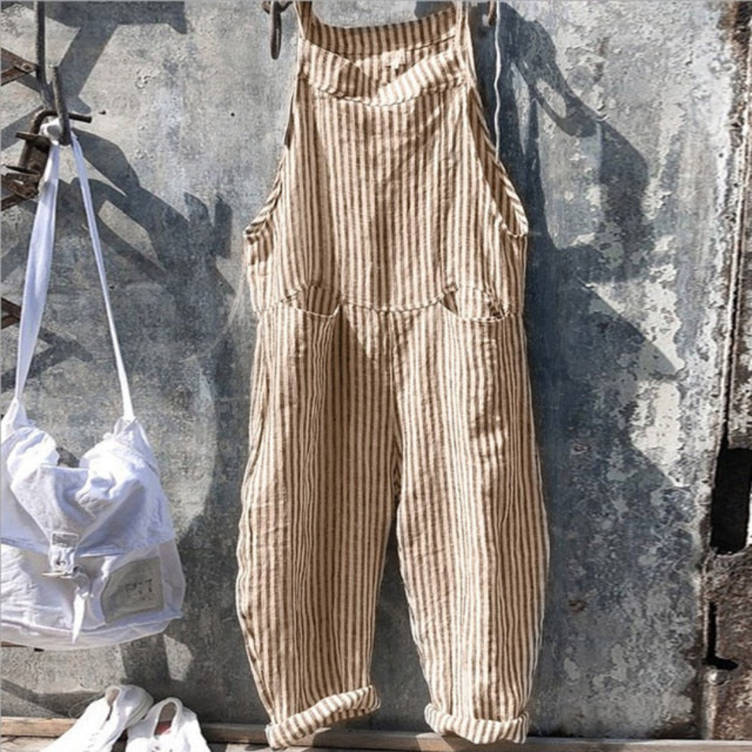 Ternet Dungaree Jumpsuit med Bindestropper og Lommer