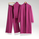 Elegant 3-Delt Blazer Sæt med Vest og Bukser – Moderne Power Look