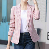 Elegant dame blazer i ternet design