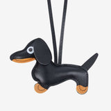Gravhund Vedhæng – Sødt Taskeaccessory i Læderlook