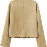 Kort Jakke med Klassisk Snit og Elegant Hverdagslook