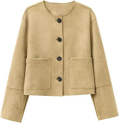 Kort Jakke med Klassisk Snit og Elegant Hverdagslook