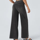 Højtaljede stretch wide-leg jeans – formende og komfortable