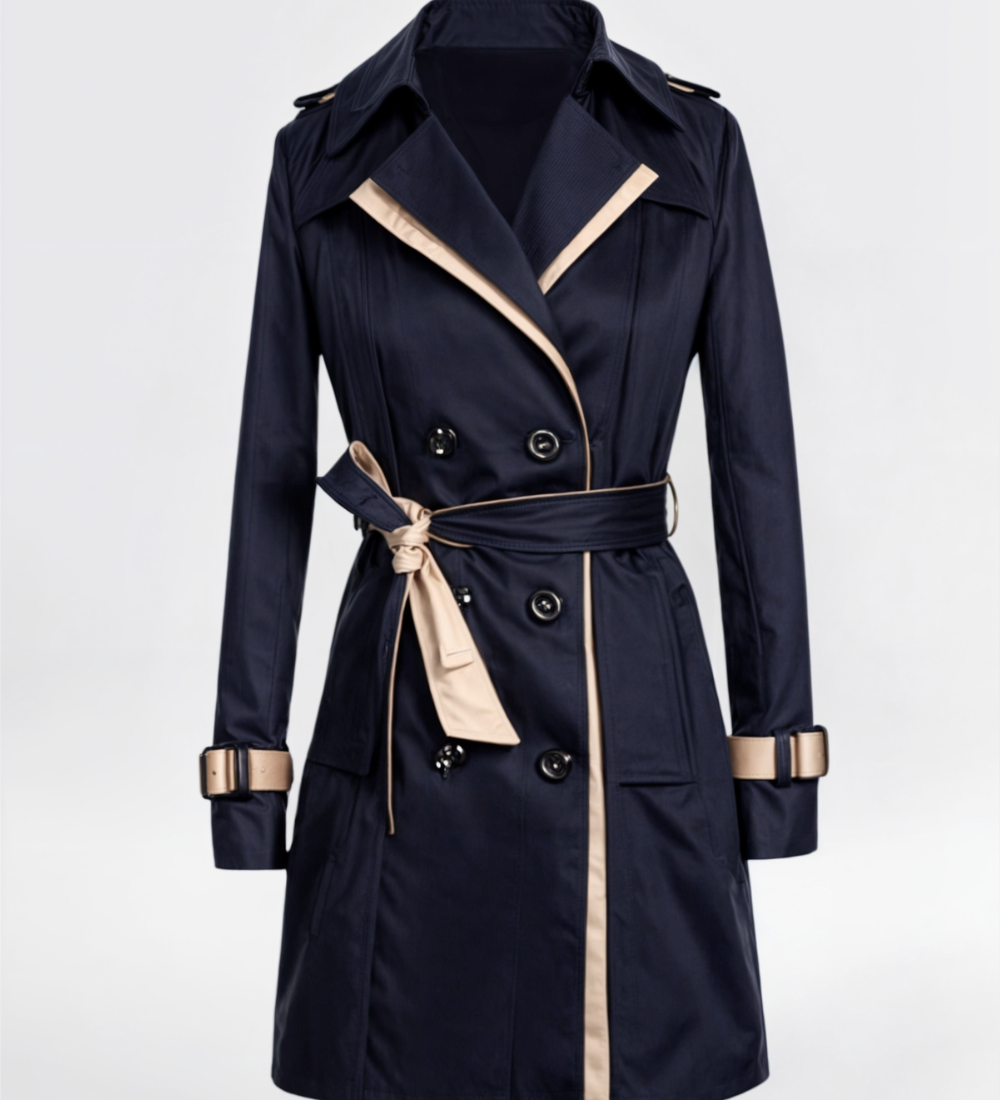 Klassisk Trenchcoat med Dobbelt Knaplukning